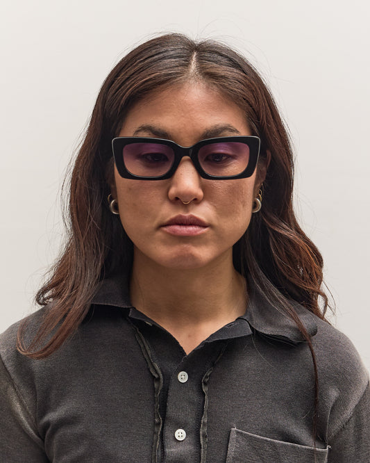 Illesteva Wilson Sunglasses, Black/Purple Flat