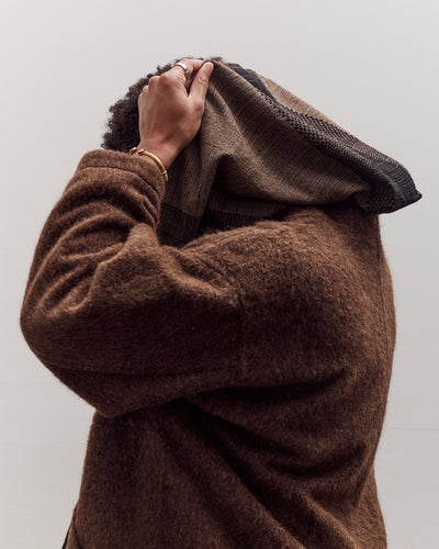 Hooded Scarf #1, Textured Stripe