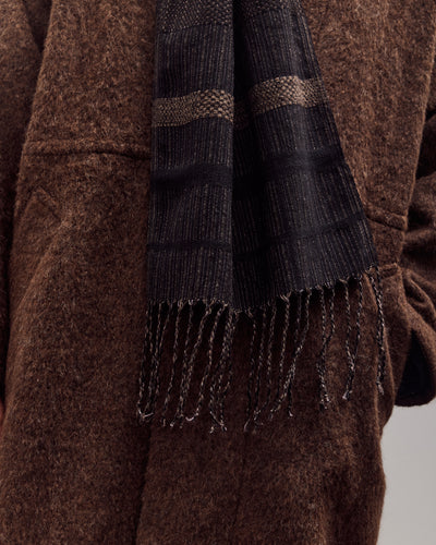Hooded Scarf #1, Textured Stripe