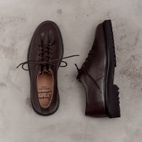 Jacques Soloviere Edouard Lug Shoes, Grained Ebano