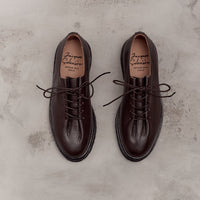 Jacques Soloviere Edouard Lug Shoes, Grained Ebano