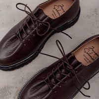 Jacques Soloviere Edouard Lug Shoes, Grained Ebano