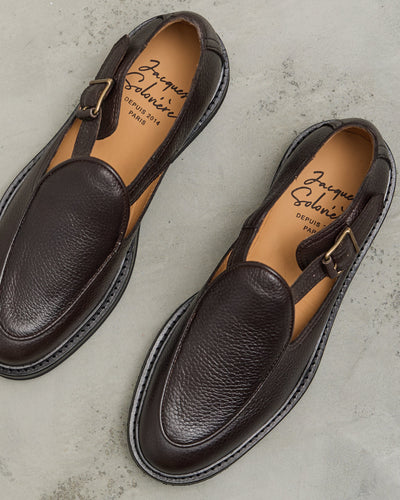 Jacques Soloviere Jo Shoes, Grained Ebano