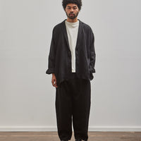 Jan-Jan Van Essche Pleated Trousers #68, Black Linen