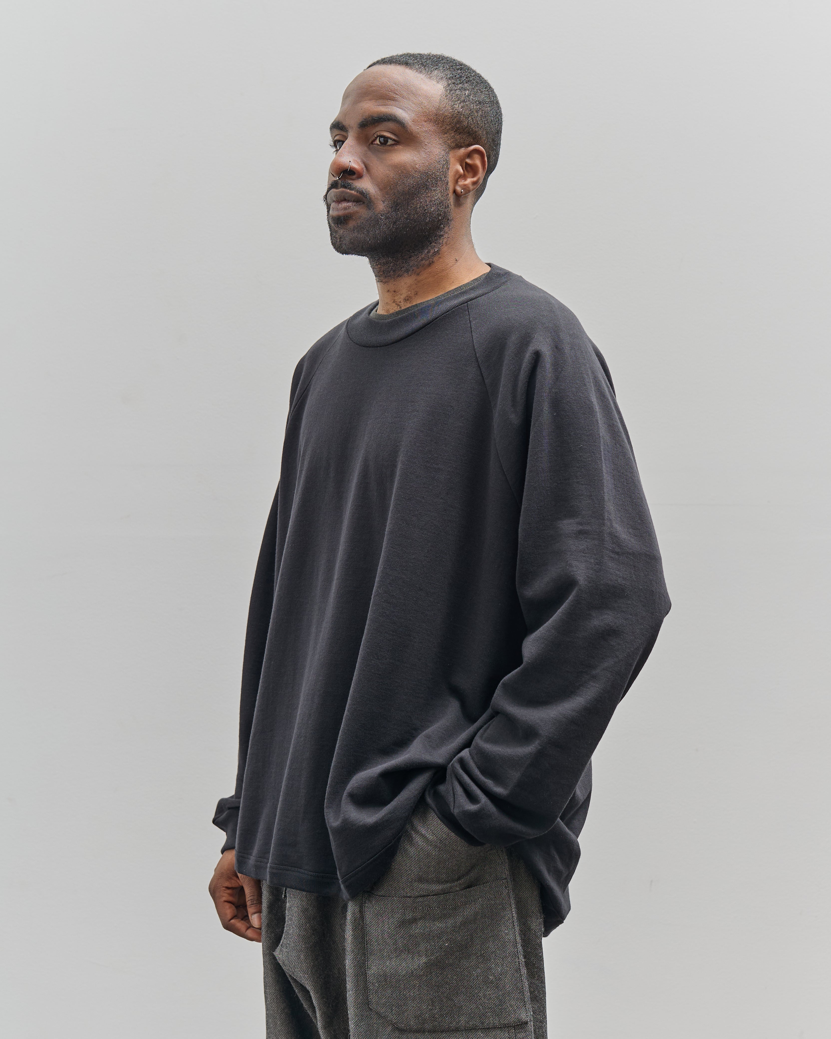 【関税込み】Jan-Jan Van Essche ブラック #60 スウェットシャツ JAN-JAN VAN ESSCHE SHIRT#106-FINE STRIPE CLOTH BLACK Regular