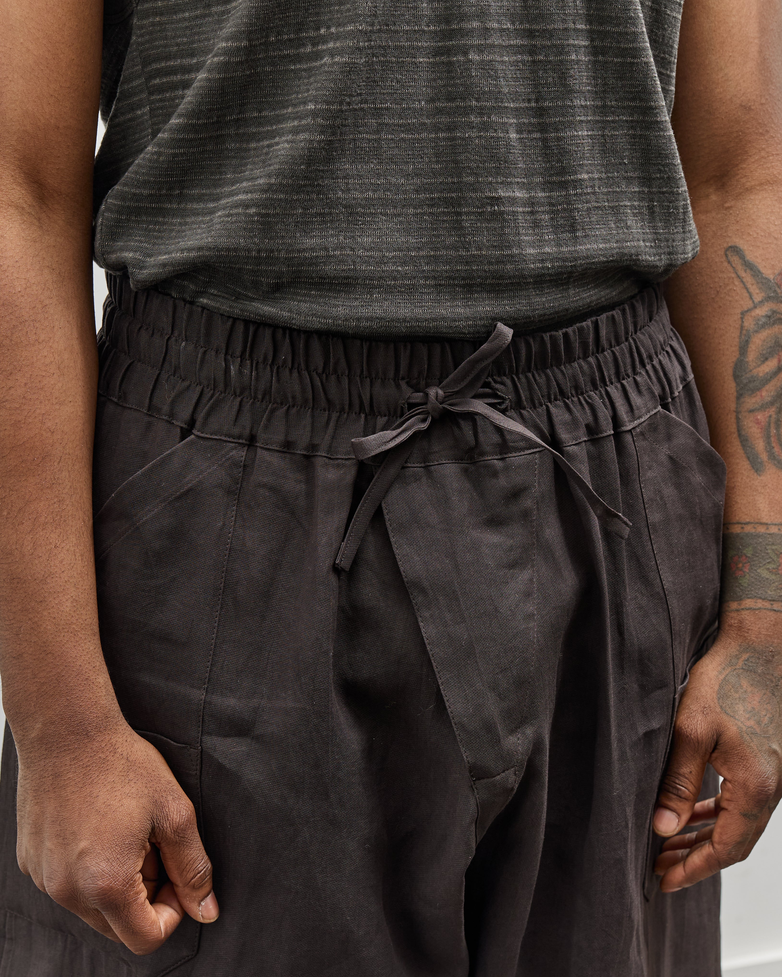 【JAN JAN VAN ESSCHE】ADJUSTABLE STRAPS Jan-Jan Van Essche Trousers #86, Deep Brown – Glasswing