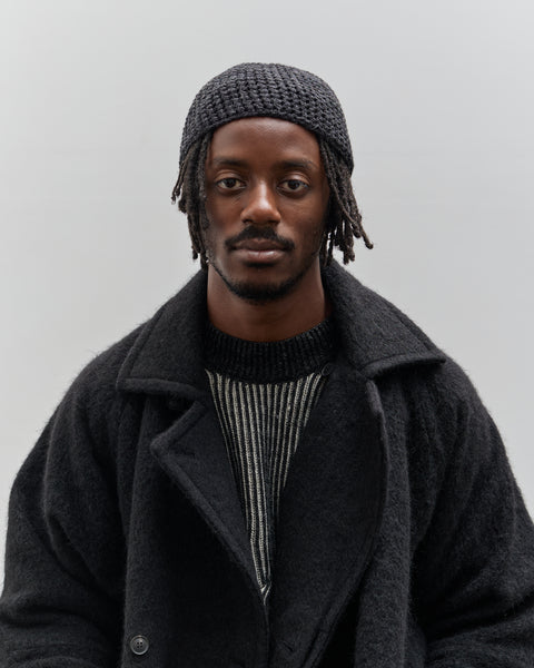 帽子 JAN-JAN VAN ESSCHE Knitted Beanie JAN-JAN VAN ESSCHE Knitted Beanie （Anthracite-White