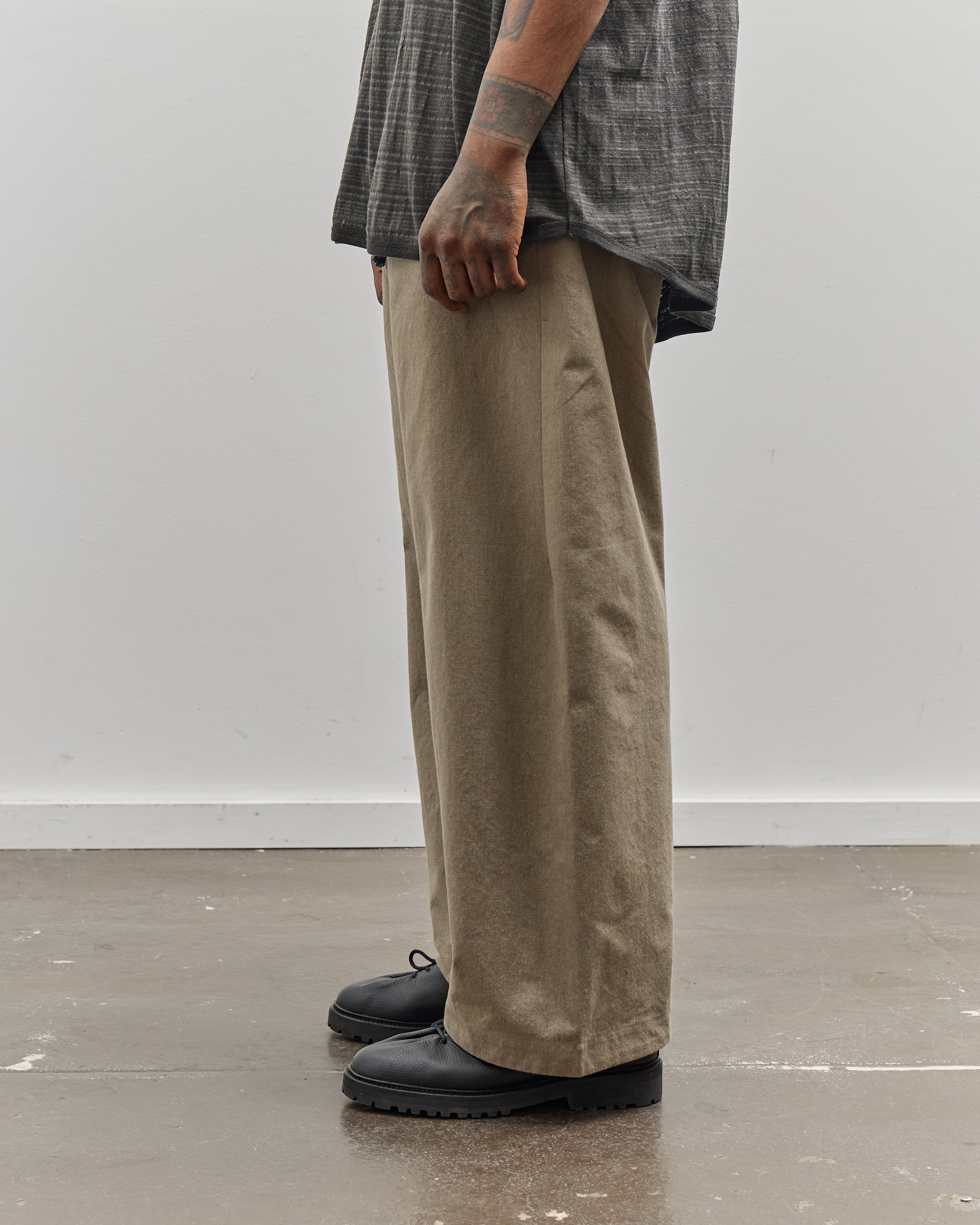 Jan-Jan Van Essche Trousers #84, Brown Green – Glasswing