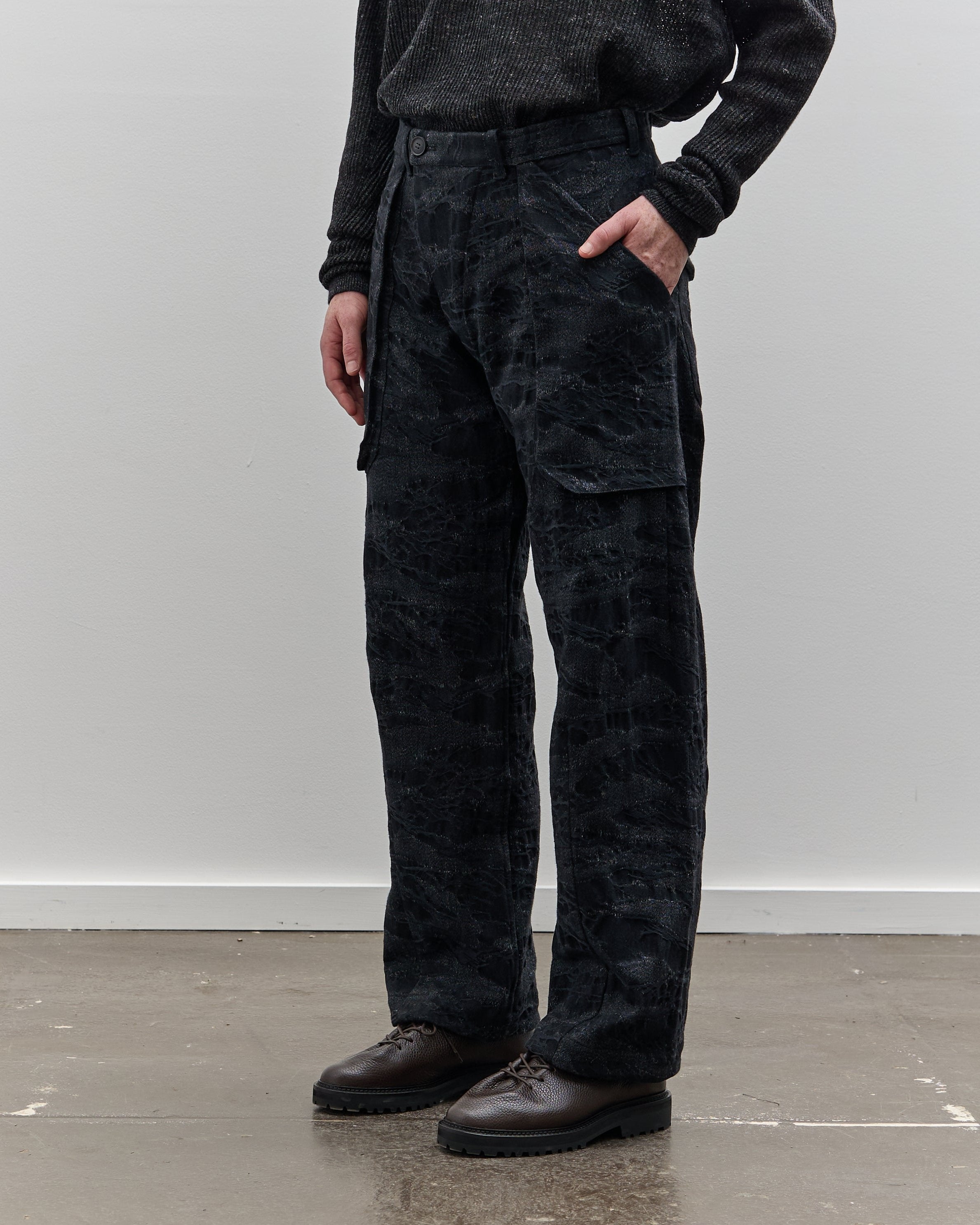 Jan-Jan Van Essche Trouser #82, Camo Black – Glasswing