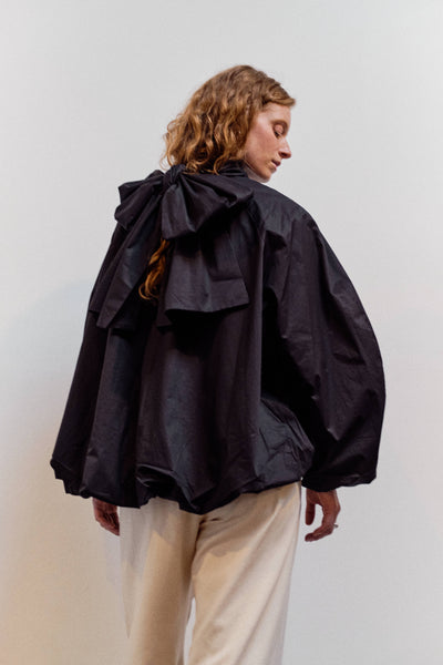 Cordera Bow Shirt, Black