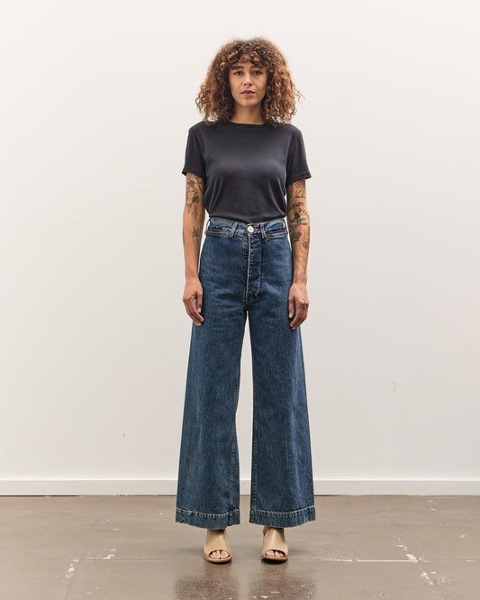 jesse kamm sailor pant tobacco 29.5 at high waist Sailor Pants - Cowboy Blue