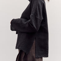 Lotura Top, Textured Ebony