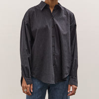 Jesse Kamm Alberta Shirt, Midnight Black Pinstripe