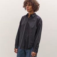 Jesse Kamm Alberta Shirt, Midnight Black Pinstripe