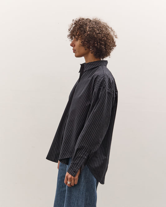 Jesse Kamm Alberta Shirt, Midnight Black Pinstripe