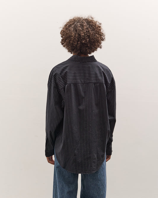 Jesse Kamm Alberta Shirt, Midnight Black Pinstripe