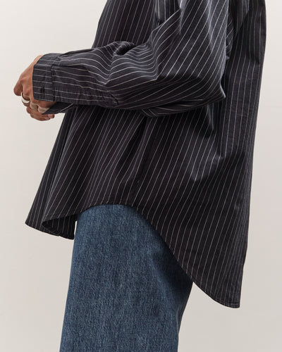 Jesse Kamm Alberta Shirt, Midnight Black Pinstripe