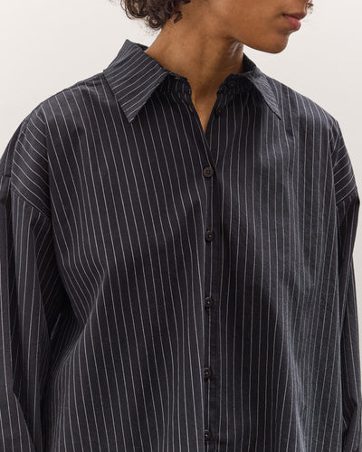 Jesse Kamm Alberta Shirt, Midnight Black Pinstripe