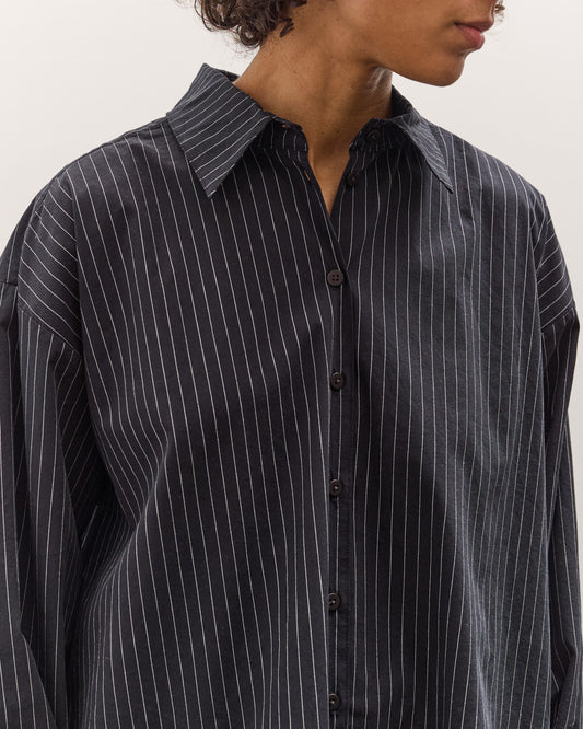 Jesse Kamm Alberta Shirt, Midnight Black Pinstripe