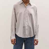 Jesse Kamm Alberta Shirt, Salt Pinstripe