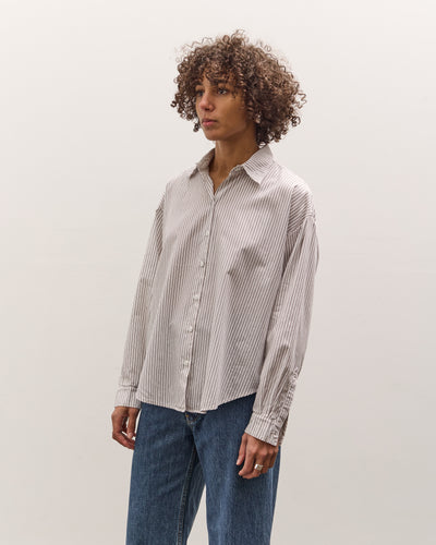 Jesse Kamm Alberta Shirt, Salt Pinstripe