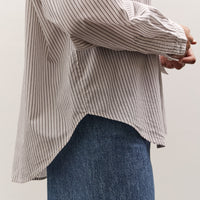 Jesse Kamm Alberta Shirt, Salt Pinstripe
