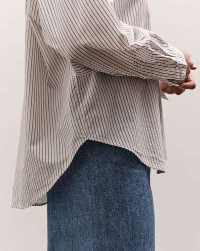 Jesse Kamm Alberta Shirt, Salt Pinstripe
