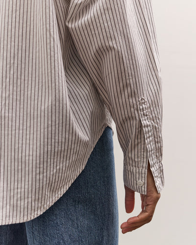 Jesse Kamm Alberta Shirt, Salt Pinstripe