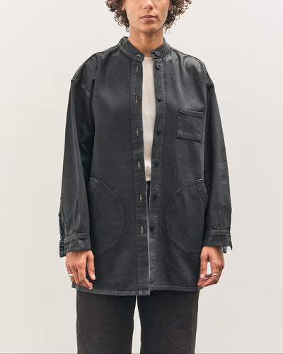 Jesse Kamm Band Collar Okuda Jacket, Black Lacquer
