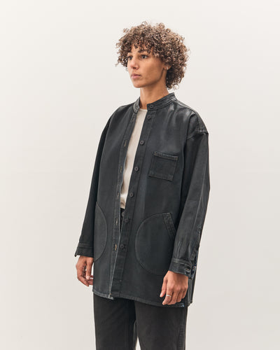 Jesse Kamm Band Collar Okuda Jacket, Black Lacquer