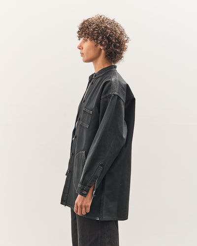 Jesse Kamm Band Collar Okuda Jacket, Black Lacquer