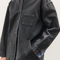 Jesse Kamm Band Collar Okuda Jacket, Black Lacquer