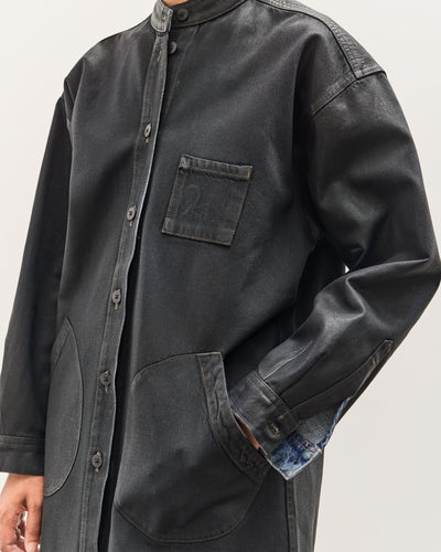 Jesse Kamm Band Collar Okuda Jacket, Black Lacquer