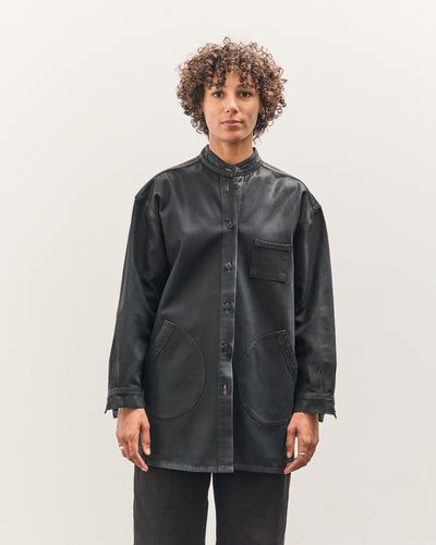 Jesse Kamm Band Collar Okuda Jacket, Black Lacquer