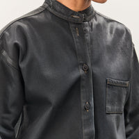 Jesse Kamm Band Collar Okuda Jacket, Black Lacquer
