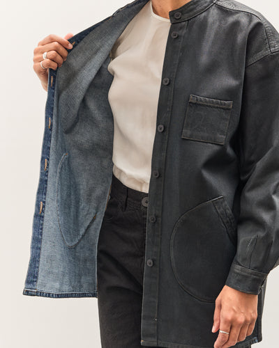 Jesse Kamm Band Collar Okuda Jacket, Black Lacquer