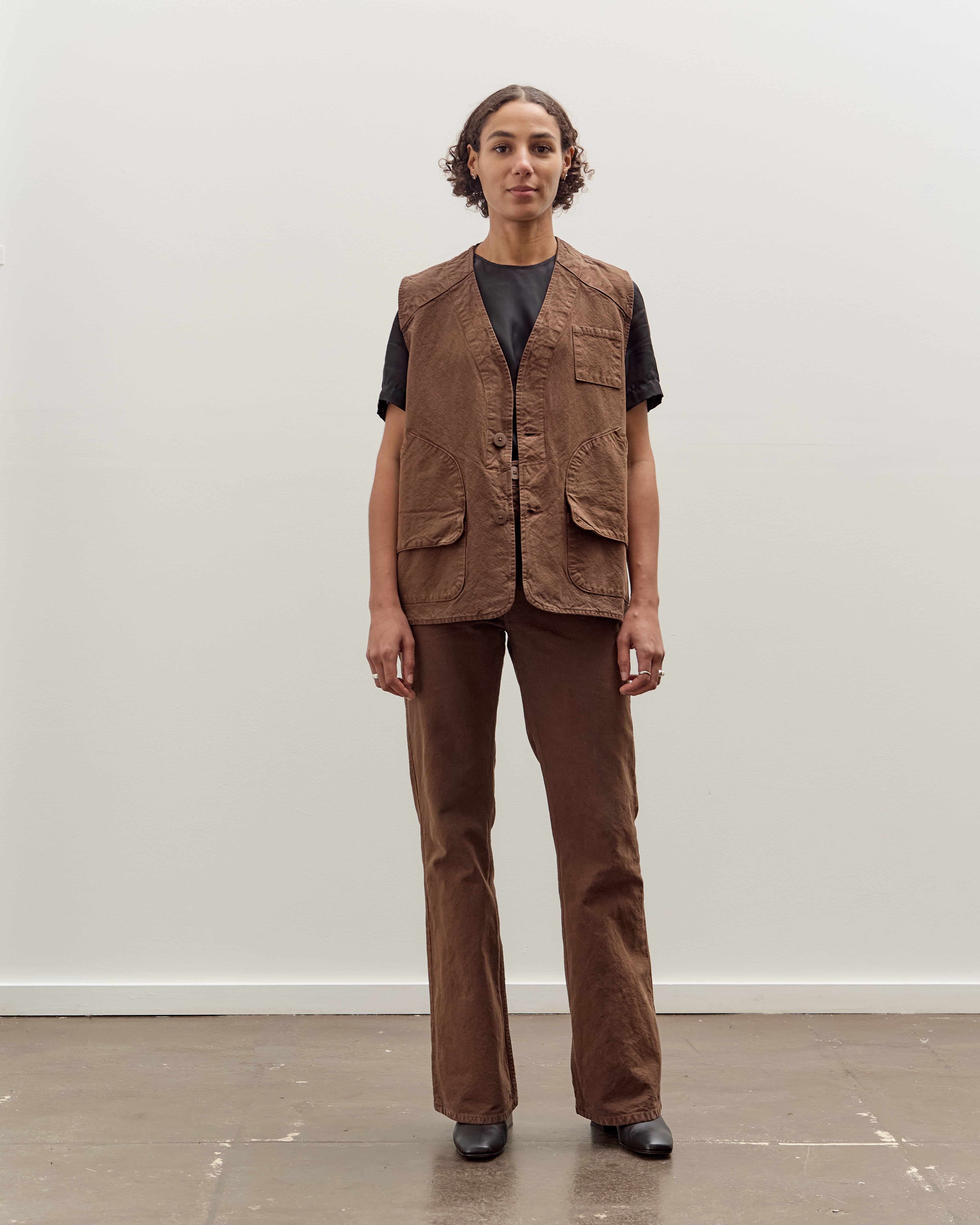 Jesse Kamm Director's Vest, Chocolate Brown – Glasswing