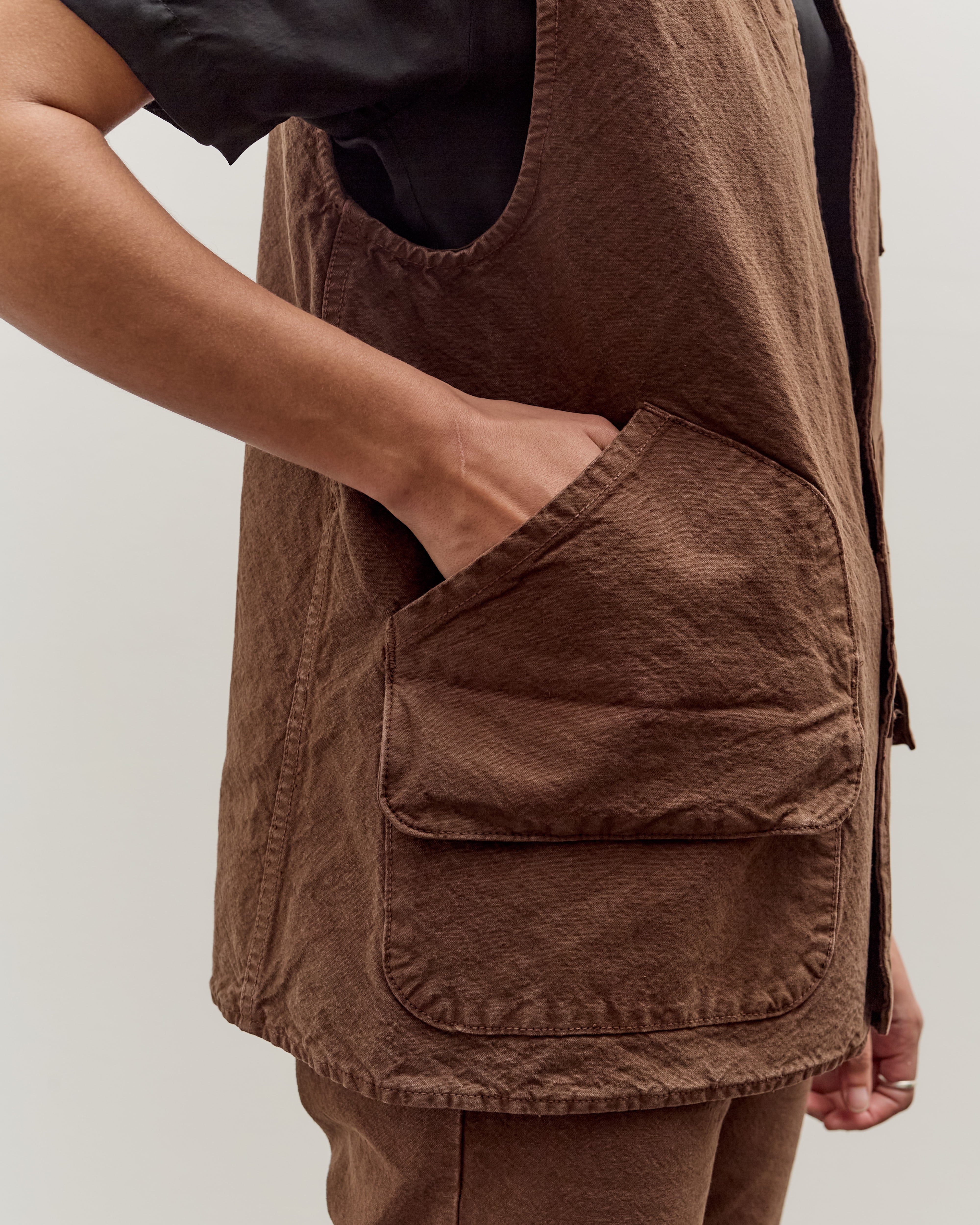 Jesse Kamm Director's Vest, Chocolate Brown – Glasswing