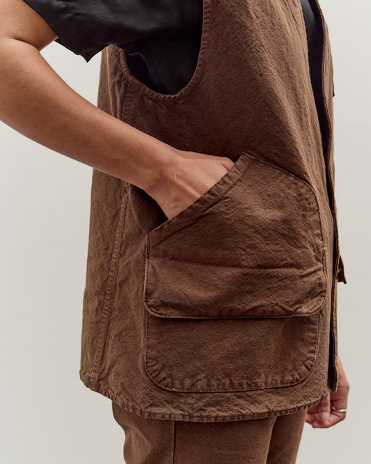 Jesse Kamm Director's Vest, Chocolate Brown