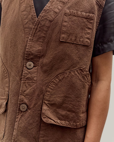 Jesse Kamm Director's Vest, Chocolate Brown