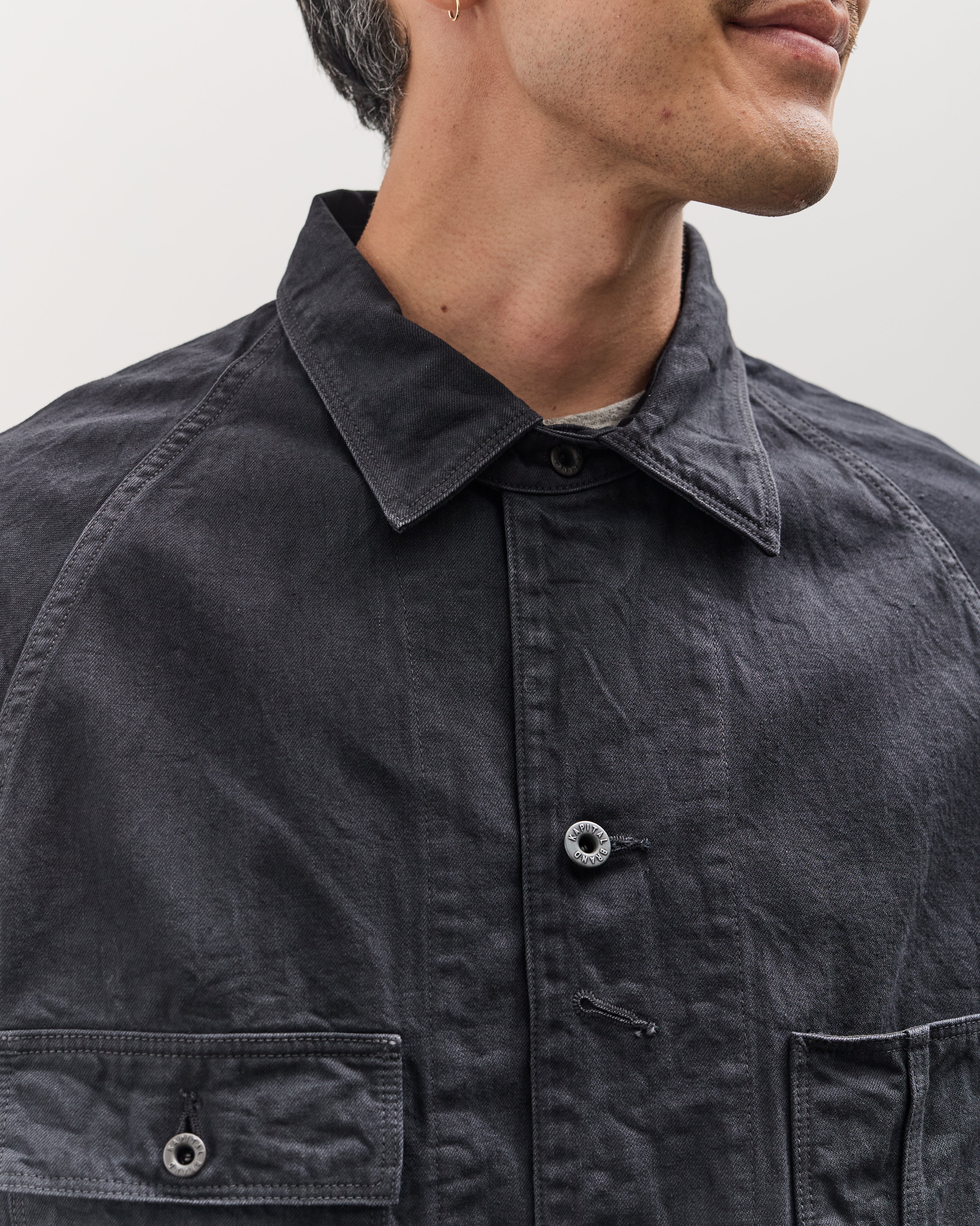 Kapital Unisex 10oz BLKxBLK Denim CACTUS Coverall, Black – Glasswing