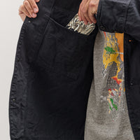 Kapital Unisex 10oz BLKxBLK Denim CACTUS Coverall, Black