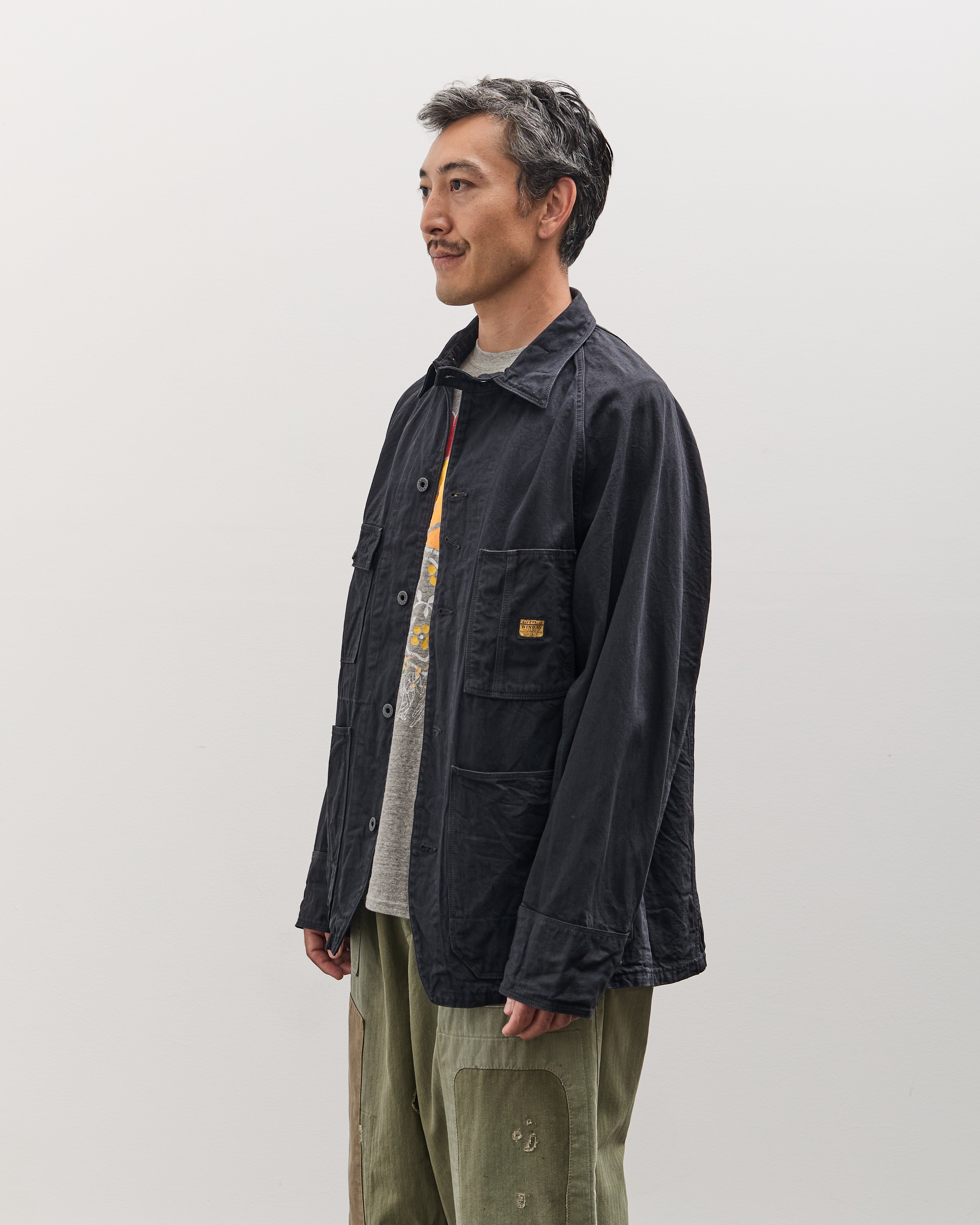 Kapital Unisex 10oz BLKxBLK Denim CACTUS Coverall, Black – Glasswing