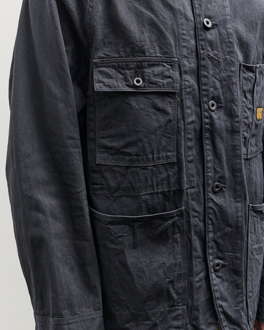 Kapital Unisex 10oz BLKxBLK Denim CACTUS Coverall, Black