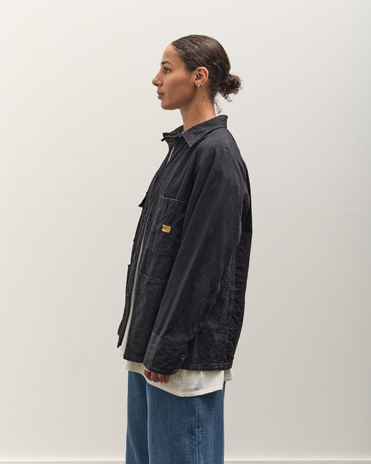 Kapital 10oz BLKxBLK Denim CACTUS Coverall, Black