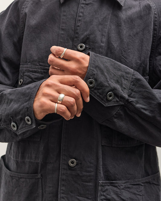 Kapital 10oz BLKxBLK Denim CACTUS Coverall, Black