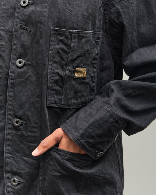 Kapital 10oz BLKxBLK Denim CACTUS Coverall, Black