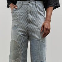 Kapital 10oz Painter PORT Baggy Pants, Hickoree Stripe