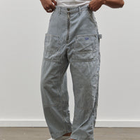 Kapital 10oz Zipper Wide Lumber Pants, Hickoree Stripe