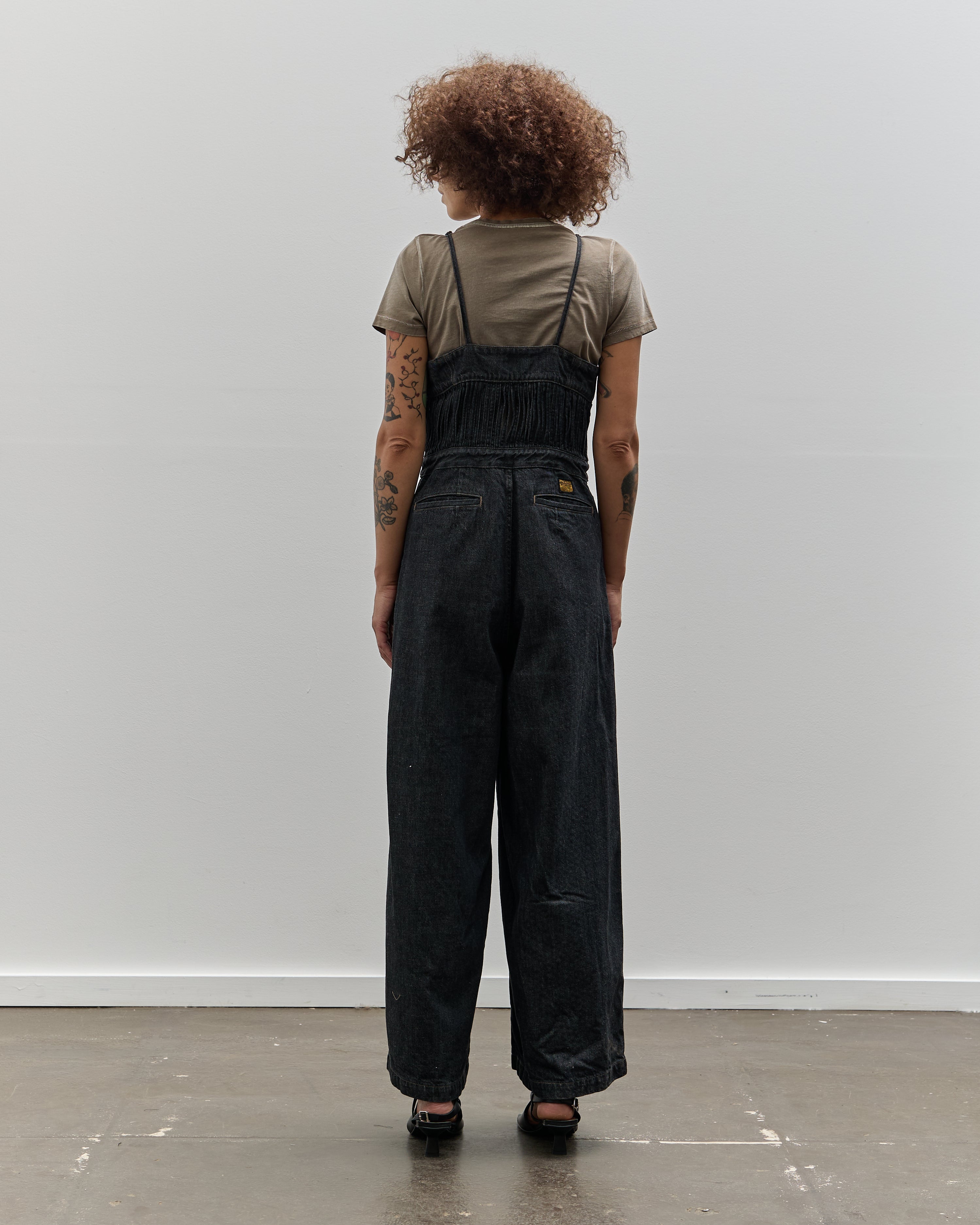 Kapital 11.5oz Denim Macaroni Overall, Pro Black – Glasswing